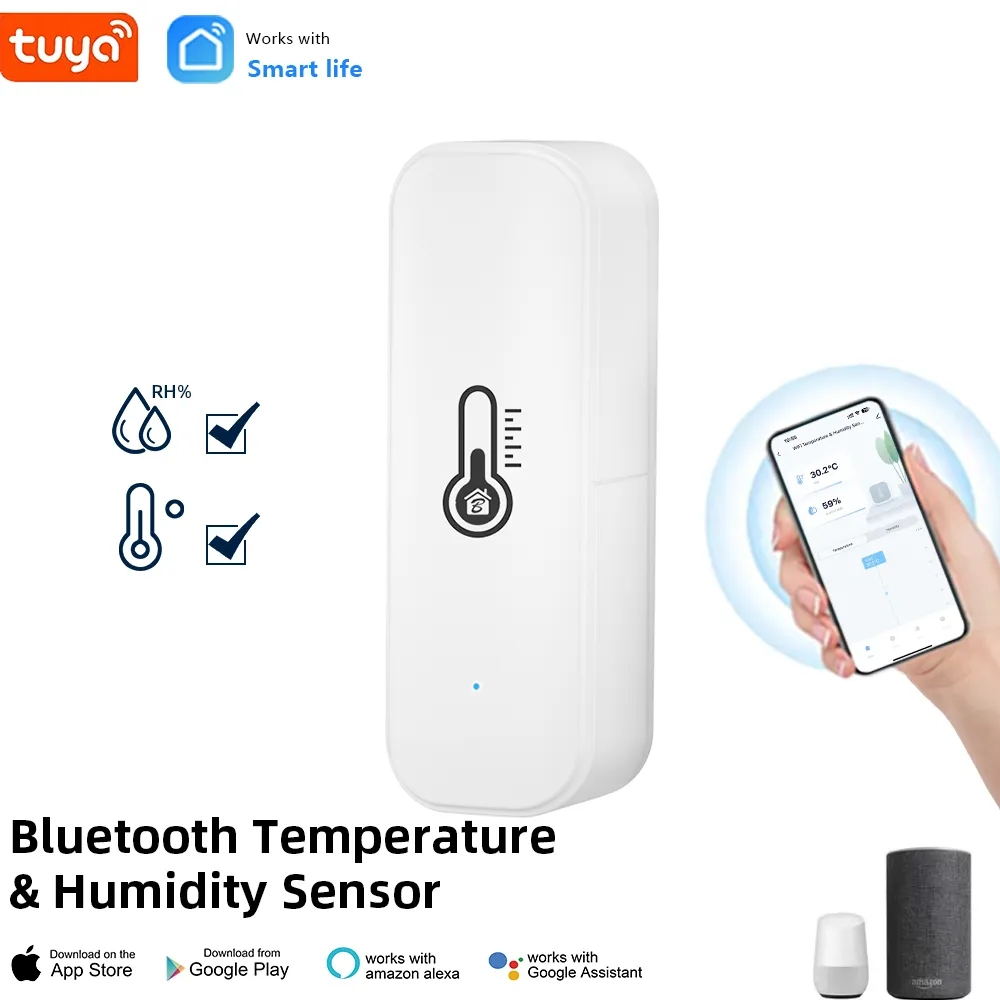 Tuya Mini Bluetooth Temperature Humidity Sensor Compatible with Bluetooth APP Remote Control Thermometer Hygrometer Sensor Home